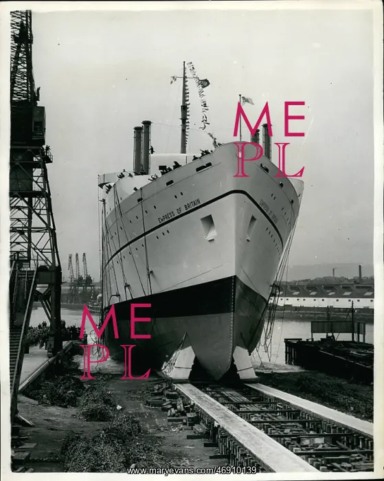 : Empress of Britain launched by Queen Elizabeth II : Empress of Britain launched by Queen Elizabeth II