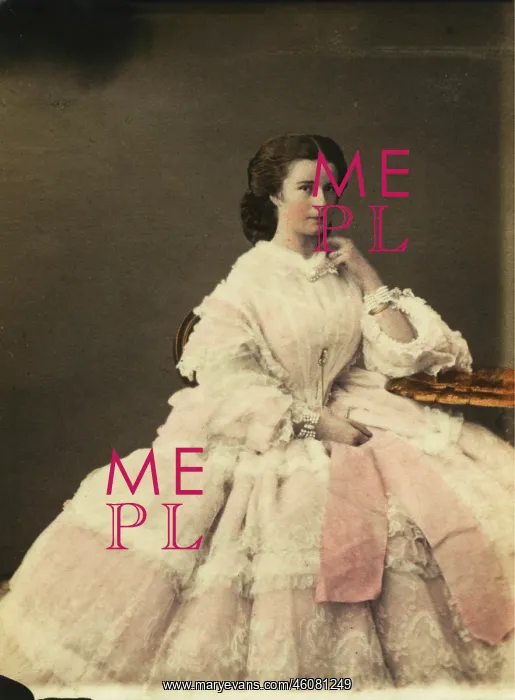 : Empress Elisabeth of Austria. 1860. Colored Photograph : Empress Elisabeth of Austria. 1860. Colored Photograph