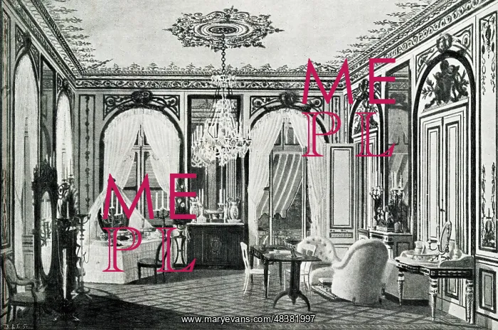 : Empress Eugenie's dressing room, Saint-Cloud Palace, Paris : Empress Eugenie's dressing room, Saint-Cloud Palace, Paris