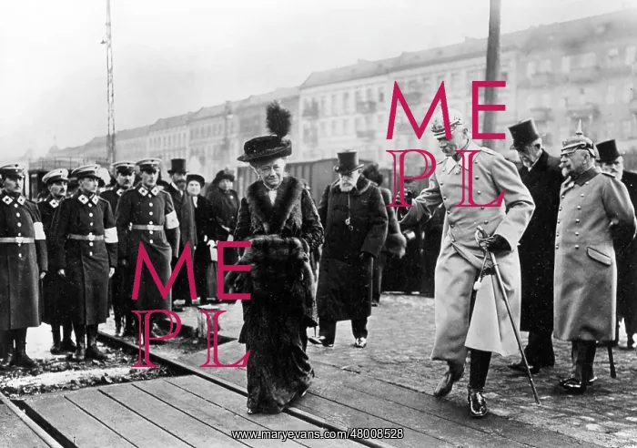 : Empress of Germany inspecting hospital train, Berlin : Empress of Germany inspecting hospital train, Berlin