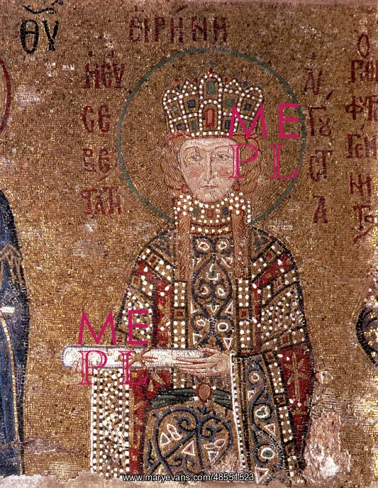 : Empress Irene. Mosaic. Turkey : Empress Irene. Mosaic. Turkey
