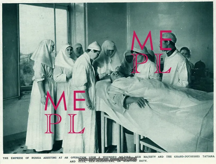 : Empress of Russia assisting at an operation 1915 : Empress of Russia assisting at an operation 1915