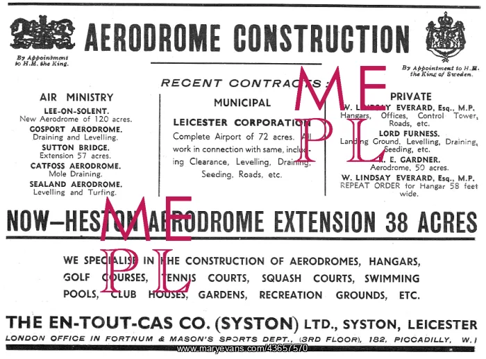 : En-Tout-Cas Aerodrome Comstruction : En-Tout-Cas Aerodrome Comstruction