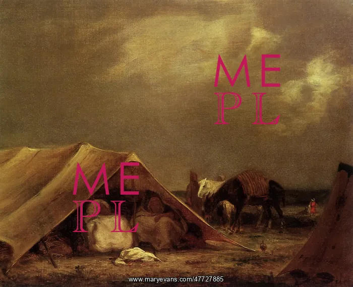 : Encampment of Arab Mule-Drivers, by Delacroix : Encampment of Arab Mule-Drivers, by Delacroix