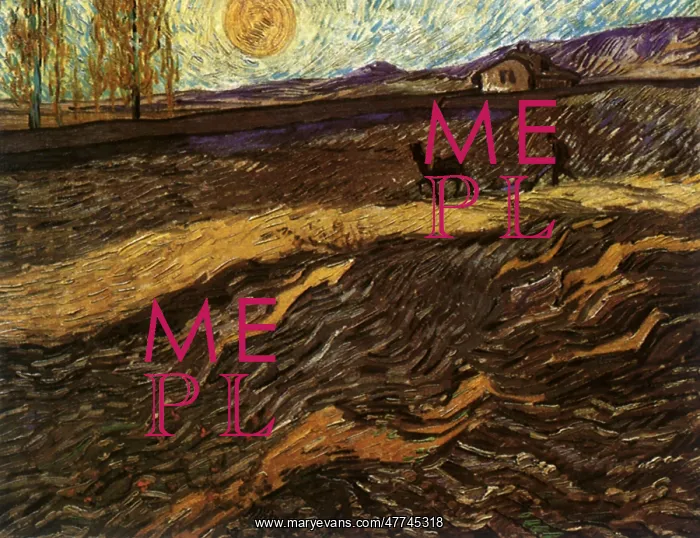 : Enclosed Field with Ploughman, by Van Gogh : Enclosed Field with Ploughman, by Van Gogh