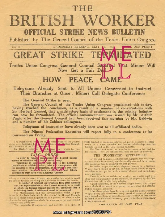 : End of the General Strike : End of the General Strike