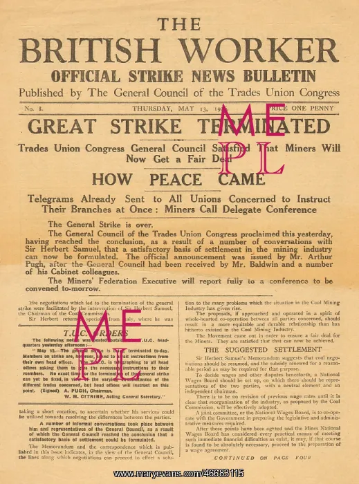: End of the General Strike : End of the General Strike