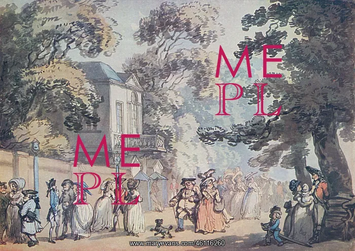 : The End of the Mall (Spring Gardens) by Thomas Rowlandson : The End of the Mall (Spring Gardens) by Thomas Rowlandson