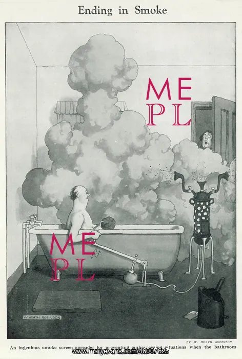 : Ending in Smoke by Heath Robinson : Ending in Smoke by Heath Robinson