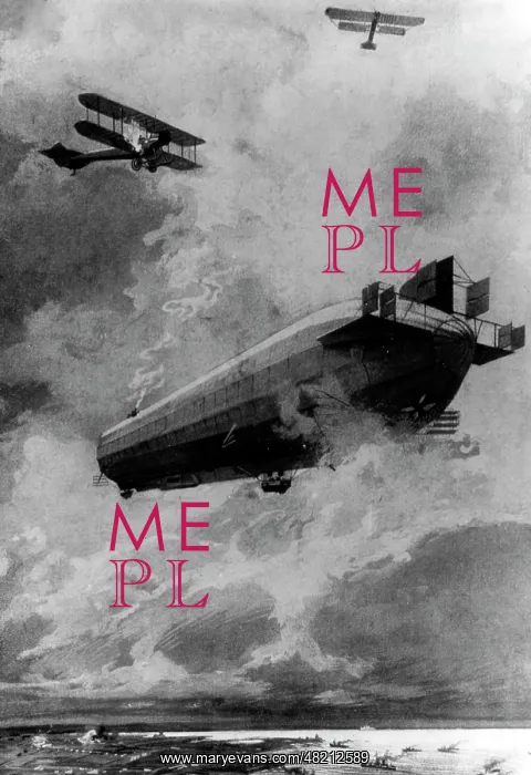 : Enemy aircraft attack German zeppelin : Enemy aircraft attack German zeppelin