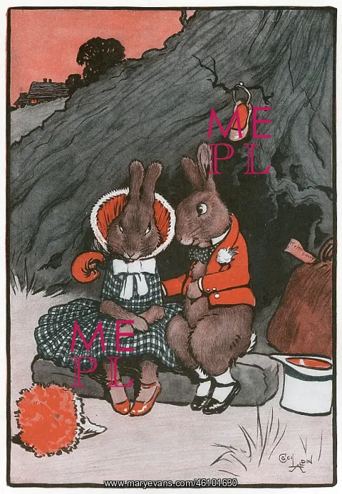 : Enfin Seul (Alone at Last) by Cecil Aldin : Enfin Seul (Alone at Last) by Cecil Aldin