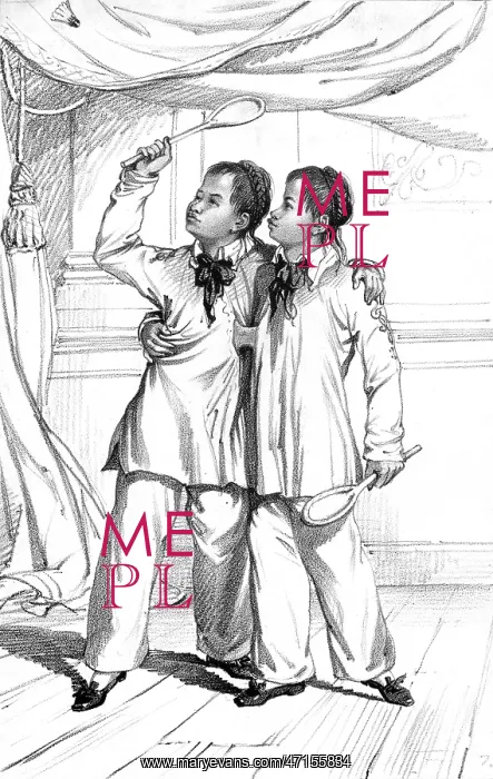 : Eng and Chang, Siamese twins, playing shuttlecock : Eng and Chang, Siamese twins, playing shuttlecock