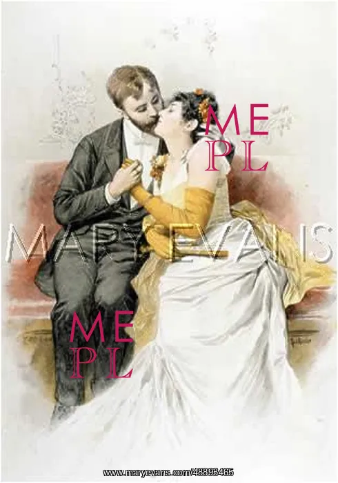  : ENGAGED COUPLE KISSING