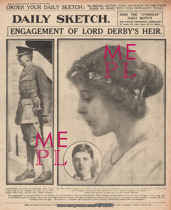 : Engagement of Lord Stanley and Sibyl Cadogan : Engagement of Lord Stanley and Sibyl Cadogan