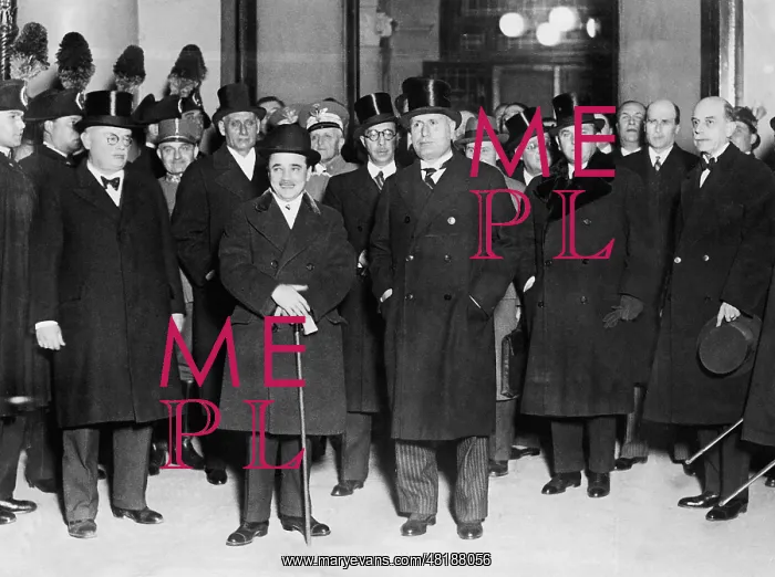 : Engelbert Dollfuss and Benito Mussolini in Rome, 1933 : Engelbert Dollfuss and Benito Mussolini in Rome, 1933