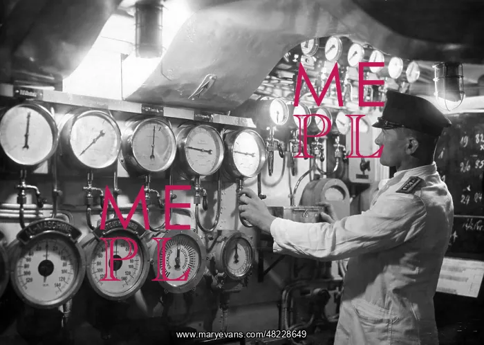 : Engine control stand of a light cruiser : Engine control stand of a light cruiser
