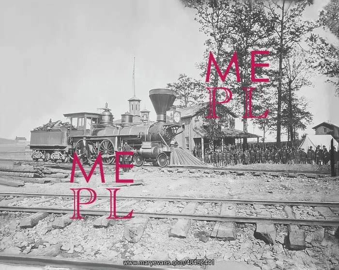 : Engine No. 156 and company of infantry during : Engine No. 156 and company of infantry during