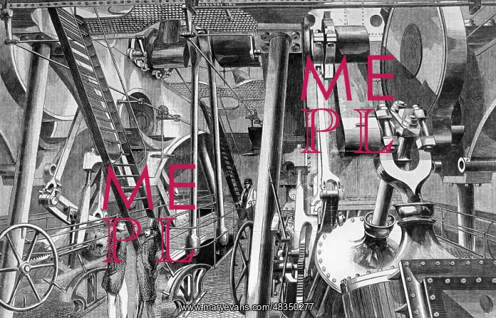 : Engine room of the Great Eastern, 1859 : Engine room of the Great Eastern, 1859