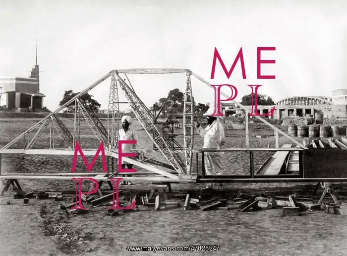 : Engineering model cantilever bridge, India, c.1880's : Engineering model cantilever bridge, India, c.1880's