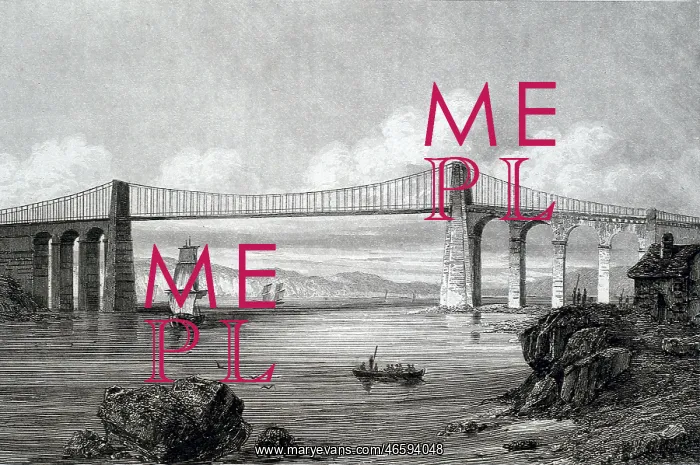 : England (19 century). Menai bridge. SPAIN. CATALONIA : England (19 century). Menai bridge. SPAIN. CATALONIA