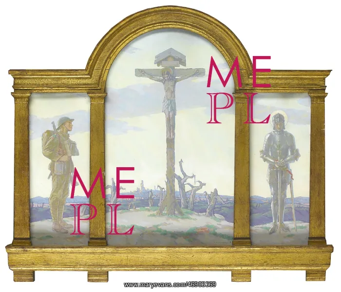 : England, triptych by Percy Jowett, WW1 : England, triptych by Percy Jowett, WW1