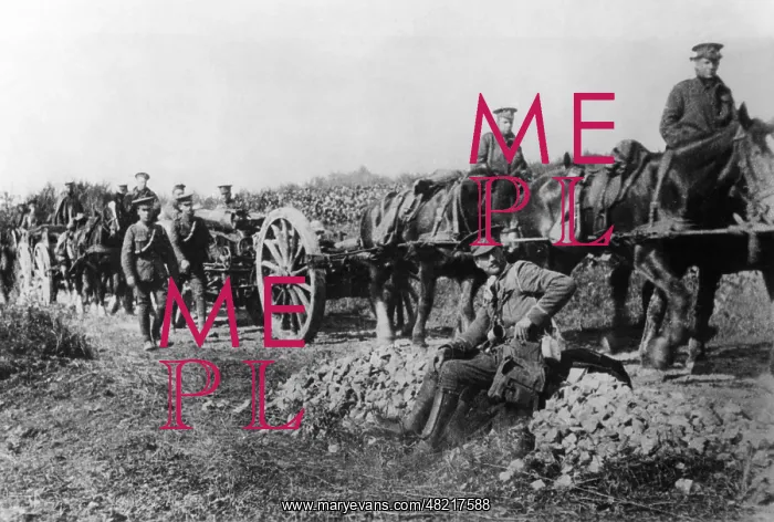 : English artillery troops at the Western Front, 1914 : English artillery troops at the Western Front, 1914