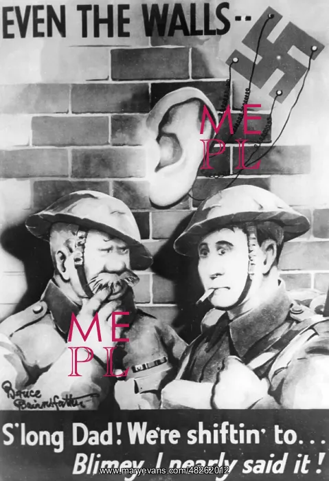 : English counterintelligence poster, 1940 : English counterintelligence poster, 1940