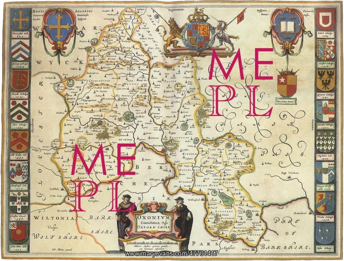 : English Counties Map 1645 : English Counties Map 1645