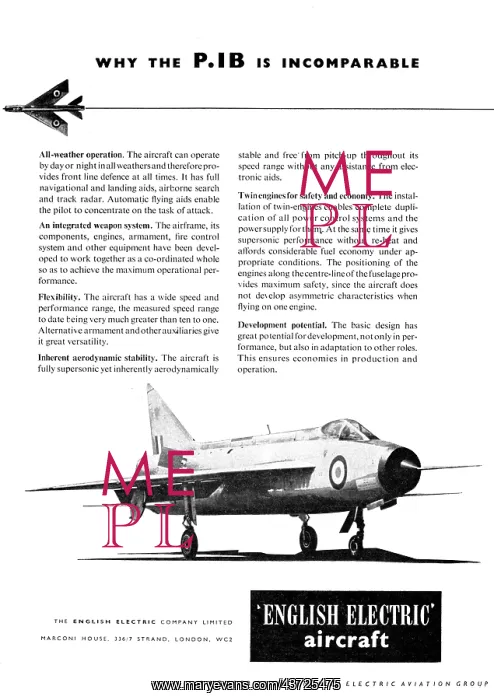 : English Electric P.1B Lightning : English Electric P.1B Lightning