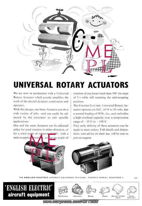: English Electric Universal Rotary Actuators : English Electric Universal Rotary Actuators
