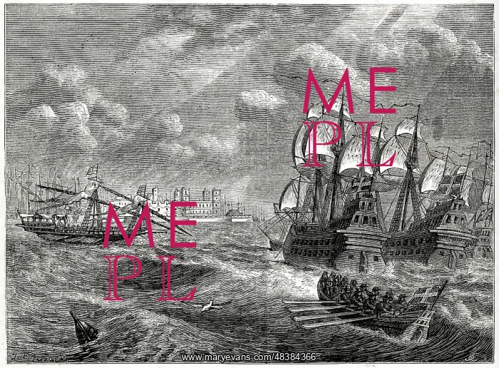 : The English fleet before Cadiz, Spain, 1596 : The English fleet before Cadiz, Spain, 1596