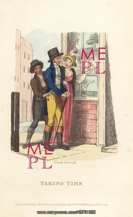 : English gentleman robbed by pickpockets, Regency era : English gentleman robbed by pickpockets, Regency era
