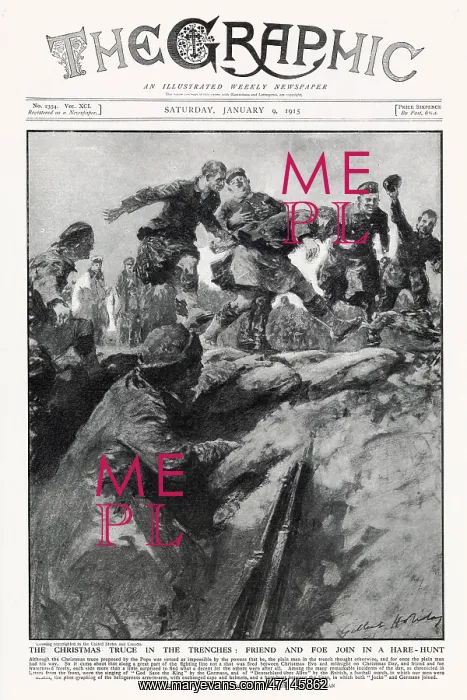 : English & German troops chasing a hare, WW1 : English & German troops chasing a hare, WW1