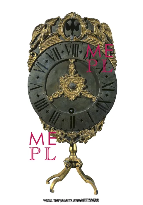 : English lantern clock (18th c.). Baroque art : English lantern clock (18th c.). Baroque art