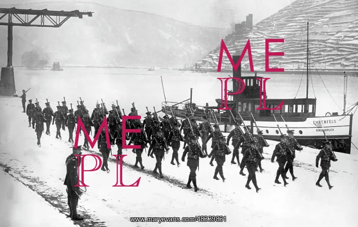 : English occupation troops on the banks of the : English occupation troops on the banks of the