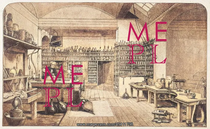 : English Scientist Michael Faraday in his Laboratory : English Scientist Michael Faraday in his Laboratory