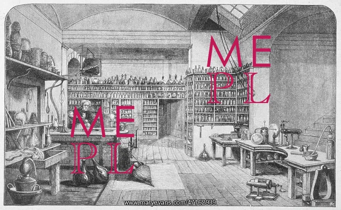 : English Scientist Michael Faraday in his Laboratory : English Scientist Michael Faraday in his Laboratory