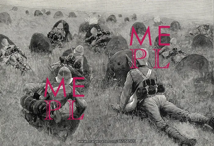 : English soldiers fighting in Transvaal. Second : English soldiers fighting in Transvaal. Second