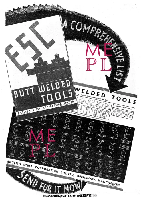 : English Steel ESC Butt Welded Tools : English Steel ESC Butt Welded Tools