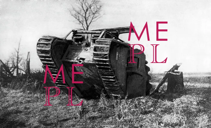 : English tank on the Western Front after the First World War : English tank on the Western Front after the First World War