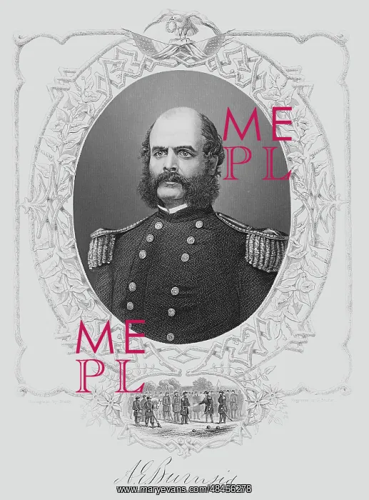 : Engraved portrait of General Ambrose Burnside : Engraved portrait of General Ambrose Burnside
