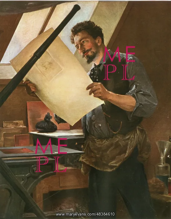  : The engraver Felicien Rops in his Studio