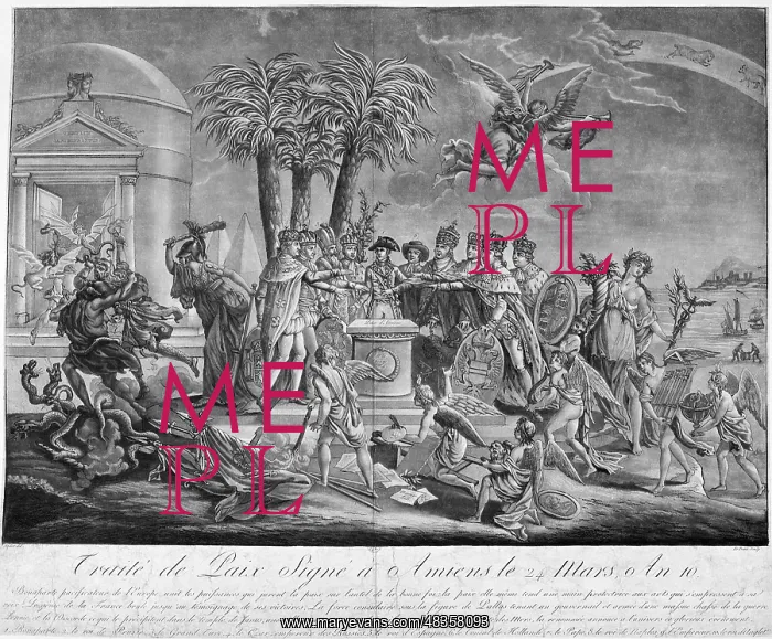 : Engraving celebrating the signing of the Treaty : Engraving celebrating the signing of the Treaty