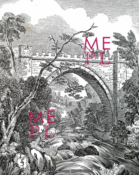 : An engraving depicting the Abbey Bridge : An engraving depicting the Abbey Bridge