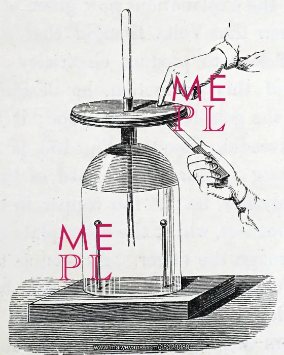 : Engraving depicting Alessandro Volta's condensing : Engraving depicting Alessandro Volta's condensing