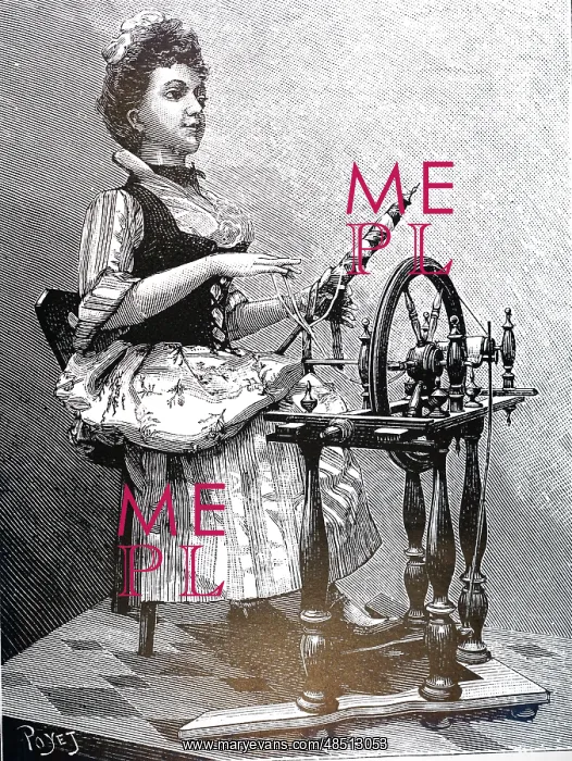: An engraving depicting an automaton spinster : An engraving depicting an automaton spinster