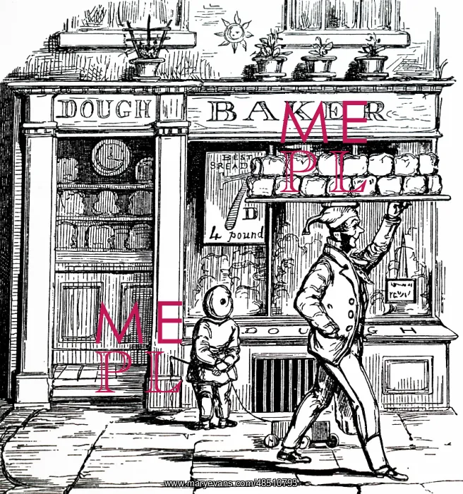 : An engraving depicting a baker : An engraving depicting a baker