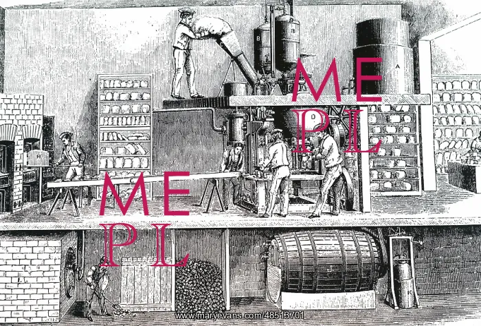 : An engraving depicting a bakery : An engraving depicting a bakery