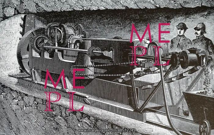 : An engraving depicting Beaumont's drilling machine : An engraving depicting Beaumont's drilling machine