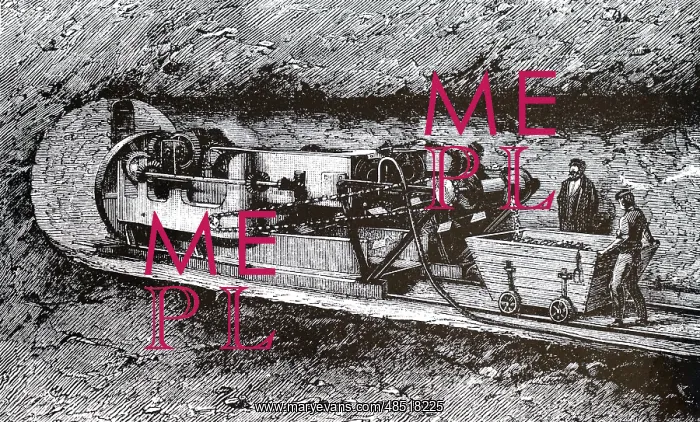 : An engraving depicting Beaumont's drilling machine : An engraving depicting Beaumont's drilling machine
